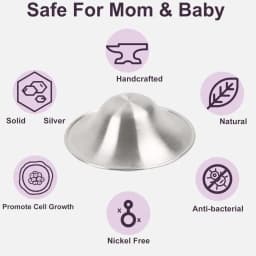 Hot Soothing Nipple Shields Silver Healing Breastfeeding Essentials Original Easy to Use Nipple Covers Breastfeeding for Any Mum