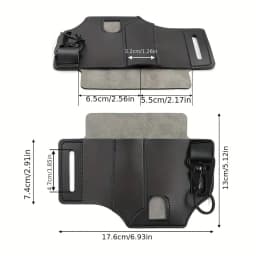 Tactical Multi Tool Belt Leather Bag Portable Tool Storage Bag Holster Outdoor Camping Hunting Waist PU Leather Pocket