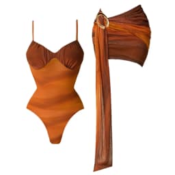 Push Up One Piece Swimsuit With Cover Up Sexy Swimwear Women 2025 Printed Swim Suits Female Bikinis Sliming Bodysuit Beachwear