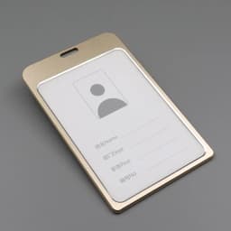 1 PC Aluminum Alloy Work ID Badge Clip Double Sided Transparent Metal Card Bag Cardholder For ID Card Student Card No Lanyard