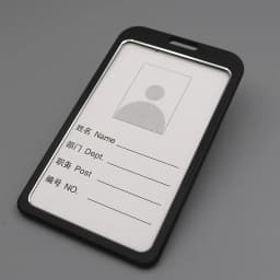1 PC Aluminum Alloy Work ID Badge Clip Double Sided Transparent Metal Card Bag Cardholder For ID Card Student Card No Lanyard