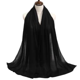 New Jersey Womens Muslim Ramadan Fashion Modal Cotton Jersey Hijab Womens High Quality Solid Color Soft Hijab Long African Scarf