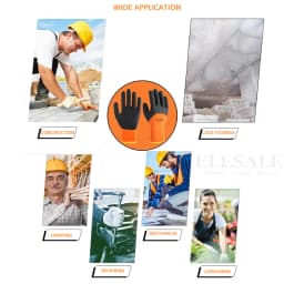 1Pair Winter Waterproof Work Safety Thermal Gloves Anti-Slip Grip Rubber Garden Gloves For Worker Builder Hands Protection