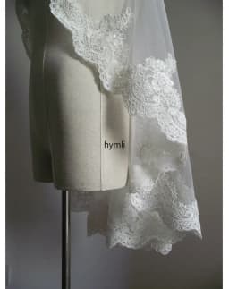 Mantilla Lace Wedding Veil Fingertip Length Veil Metal Comb