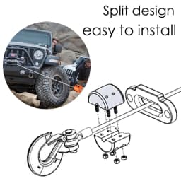Winch Stopper for Cable. Truck UTV ATV Rubber Winch Cable Stopper Protects Towing Hook Synthetic Rope Cable Line from Wear