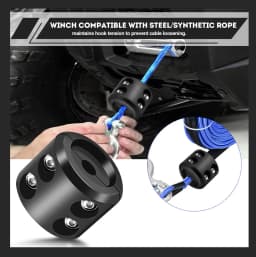 Winch Stopper for Cable. Truck UTV ATV Rubber Winch Cable Stopper Protects Towing Hook Synthetic Rope Cable Line from Wear