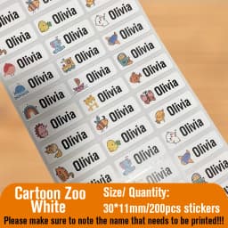 Waterproof Tag Self-adhesive Baby Name Sticker Custom Personalized Kindergarten Hebrew Label For Children School Stationery