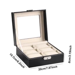 DELESYS Classic Style Multi-Positions Environmental Protection Leather Watch Display Box Multi-Slot Jewelry Watch Storage Case