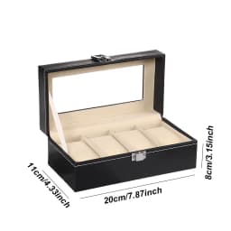 DELESYS Classic Style Multi-Positions Environmental Protection Leather Watch Display Box Multi-Slot Jewelry Watch Storage Case