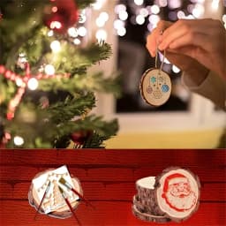 12pcs Christmas Series Painting Stencils - Reusable, Washable, PET Material for Watercolor, Stone Painting, Graffiti, and More