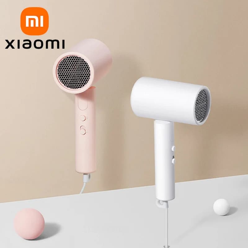 XIAOMI MIJIA H101 Portable Hair Dryer – 1600W,Foldable,50M Negative Ions,15m/s Airflow,Dual Heat & Speed Modes,220V With adapter