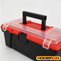 12 Inch Multi-functional ABS Plastic Tool Storage Box with Handle Portable Organizer Case for Home Car Use
