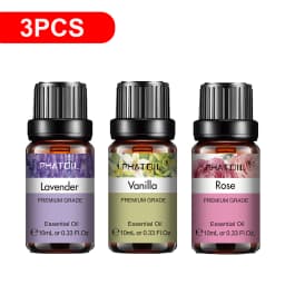 PHATOIL Natural Plant Essential Oil 10ml Eucalyptus Lavender Bergamot Vanilla Peppermint 1PCS Aroma Essential Oils For Diffuser