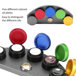 Watch Oiler Watch Oiler Kit Alloy Five Holes Watch Oil Dishes Oil Cup Watch Repairing Part Accessory Watch Repairing Oiler Stand