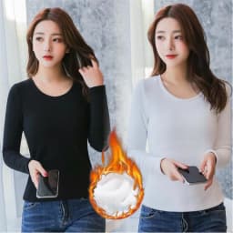 1pcs Women Autumn Winter Long-sleeved T-shirt  Lady Thermal Underwear Thick Velvet Slim Fit Fashion New Style Round-neck Top
