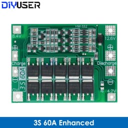 2S 3S 4S 5S Li-ion Lithium Battery 18650 Charger BMS 20A 25A 30A 40A 60A 100A Protection Board with Balance For Drill Motor