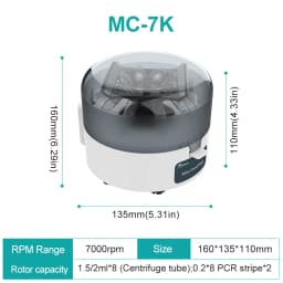 JOANLAB Mini Centrifuge Machine Pcr Plasma Centrifuge Lab Microcentrifuge 4000rpm 7000rpm For 0.2/1.5/2ml Centrifuge Tube