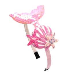 Girls Hairbands Mermaid Headwear Color Sequin Shells Shiny Princess Sweet Children's Hair Accessories Photo Prop Party Headbands