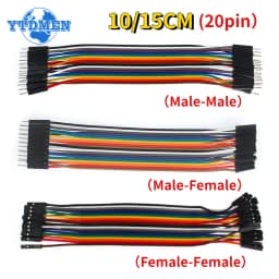 Jumper Wire 20PCS DuPont Line DuPont Cable Connection Male To Male+female To Female and Male To Female 10cm 15cm for Arduino Diy