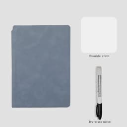 A5 Reusable Whiteboard Notebook Set with Whiteboard Pen Erasing Cloth Leather Memo Pad Weekly Planner Portable Stylish Office