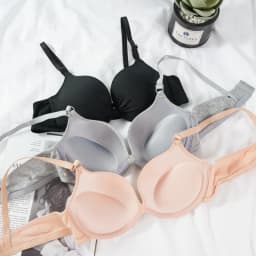 Women's Sexy Cotton Gathered Bra Deep V Underwire Ladied Brassiere Push Up Lingerie Solid Bras Backless Intimate Underwear