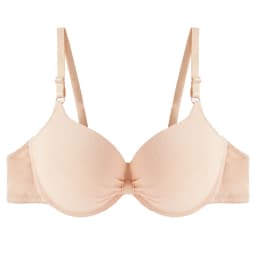 Women's Sexy Cotton Gathered Bra Deep V Underwire Ladied Brassiere Push Up Lingerie Solid Bras Backless Intimate Underwear