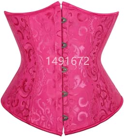 Sapubonva Black Corset Underbust Top Plus Size Satin Waist Cincher Sexy Gothic Workout Corsets Lingerie Korsett Women White Red