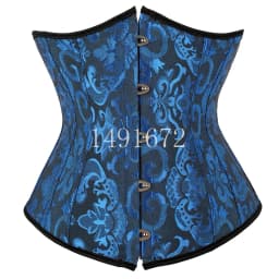 Sapubonva Black Corset Underbust Top Plus Size Satin Waist Cincher Sexy Gothic Workout Corsets Lingerie Korsett Women White Red