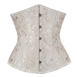 Sapubonva Black Corset Underbust Top Plus Size Satin Waist Cincher Sexy Gothic Workout Corsets Lingerie Korsett Women White Red