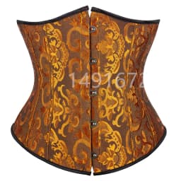 Sapubonva Black Corset Underbust Top Plus Size Satin Waist Cincher Sexy Gothic Workout Corsets Lingerie Korsett Women White Red