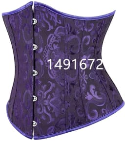 Sapubonva Black Corset Underbust Top Plus Size Satin Waist Cincher Sexy Gothic Workout Corsets Lingerie Korsett Women White Red