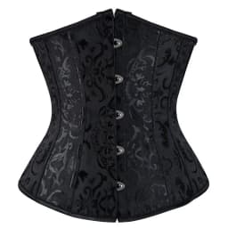 Sapubonva Black Corset Underbust Top Plus Size Satin Waist Cincher Sexy Gothic Workout Corsets Lingerie Korsett Women White Red