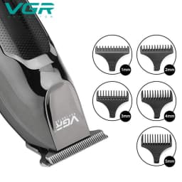 VGR Hair Trimmer Professional Hair Clipper LED Display Hair Cutting Machine for Men Rechargeable Mini Men's Hair Trimmer V-070