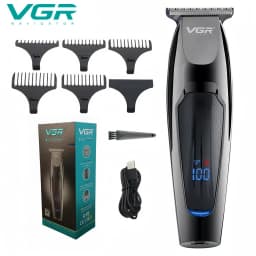 VGR Hair Trimmer Professional Hair Clipper LED Display Hair Cutting Machine for Men Rechargeable Mini Men's Hair Trimmer V-070