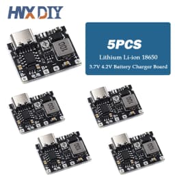 1-10pcs/ Lithium Li-ion 18650 3.7V 4.2V Battery Charger Board DC-DC Step Up Boost Module TP4056 DIY Kit Parts