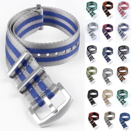 Premium-grade Nylon Strap 18mm 20mm 22mm Braided Canvas Watch Band Men Women Soft Sport Military Bracelet Accessories