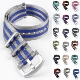 Premium-grade Nylon Strap 18mm 20mm 22mm Braided Canvas Watch Band Men Women Soft Sport Military Bracelet Accessories
