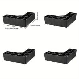 4Pcs 50MM Hight Plastic Furniture Legs L-shape And One Line Shape Sofa Legs Coffee Table and Bed Legs Rectangle Couch Leg Plinth