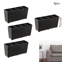 4Pcs 50MM Hight Plastic Furniture Legs L-shape And One Line Shape Sofa Legs Coffee Table and Bed Legs Rectangle Couch Leg Plinth