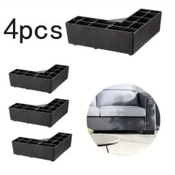 4Pcs 50MM Hight Plastic Furniture Legs L-shape And One Line Shape Sofa Legs Coffee Table and Bed Legs Rectangle Couch Leg Plinth