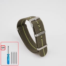 Washable Elastic Nylon Watchband For Seiko 60s French Troops Parachute Bag Nato Strap 18mm 20mm 22mm Outdoor Waterproof Bracelet