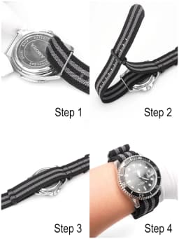 Washable Elastic Nylon Watchband For Seiko 60s French Troops Parachute Bag Nato Strap 18mm 20mm 22mm Outdoor Waterproof Bracelet