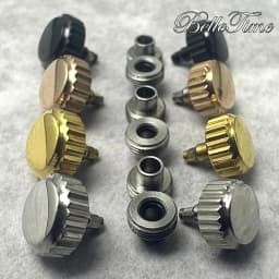 High Quality Watch Parts Silver/ Gold/ Black/ Rose Gold Logo S Watch Crown And Without S Crown For NH34 NH35 NH36 Movement