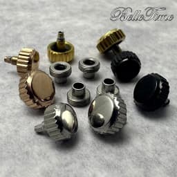 High Quality Watch Parts Silver/ Gold/ Black/ Rose Gold Logo S Watch Crown And Without S Crown For NH34 NH35 NH36 Movement