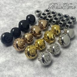 High Quality Watch Parts Silver/ Gold/ Black/ Rose Gold Logo S Watch Crown And Without S Crown For NH34 NH35 NH36 Movement