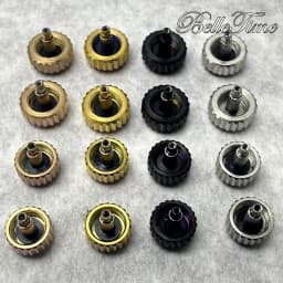 High Quality Watch Parts Silver/ Gold/ Black/ Rose Gold Logo S Watch Crown And Without S Crown For NH34 NH35 NH36 Movement