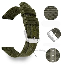 Nylon Canvas Watch Band Woven Soft Belt Leather Universal Bracelet for Men Women Sport Watch Strap 18mm 20mm 22mm 24mm Wristband