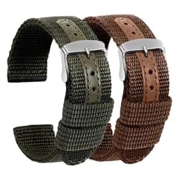 Nylon Canvas Watch Band Woven Soft Belt Leather Universal Bracelet for Men Women Sport Watch Strap 18mm 20mm 22mm 24mm Wristband