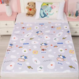 Reusable Diaper Change Mat for Baby Infant Waterproof Crib Changing Pads Urine Sheet Cotton Diaper Cover Bed Changing Mattress