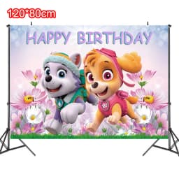 Paw Patrol Pink Birthday Party Decorations Skye Paw Balloon cup Disposable Tableware Backdrop Paw Patrol party favors Supplies